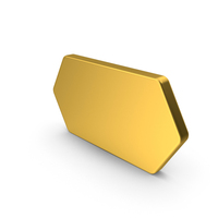Gold Hexagon Button Icon PNG & PSD Images