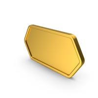 Gold Hexagon Button Icon PNG & PSD Images