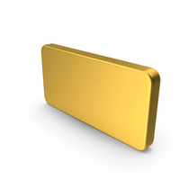 Gold Rectangle Button Icon PNG & PSD Images