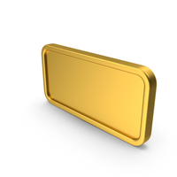 Gold Rectangle Button Icon PNG & PSD Images