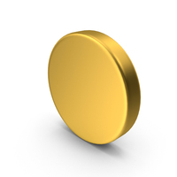 Gold Round Button Icon PNG & PSD Images