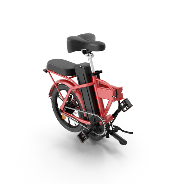Red Electric Bike Folded PNG & PSD Images