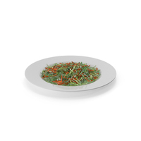 Vegetable Salad on White Plate PNG & PSD Images