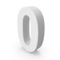 White Number 0 PNG & PSD Images