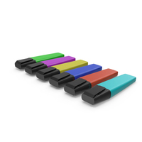 Colored Highlighters 6 Pieces PNG & PSD Images
