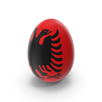 Albania Country Flag On Egg PNG & PSD Images