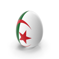 Algeria Country Flag On Egg PNG & PSD Images