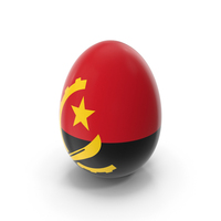 Angola Country Flag On Egg PNG & PSD Images