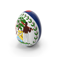Belize Country Flag On Egg PNG & PSD Images