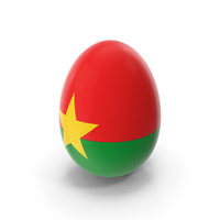 Burkina Country Flag On Egg PNG & PSD Images