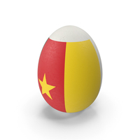 Cameroon Country Centre Star Flag On Egg PNG & PSD Images