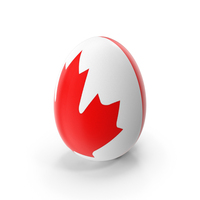Canada Country Flag On Egg PNG & PSD Images