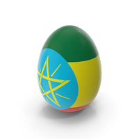 Ethiopia Country Flag On Egg PNG & PSD Images