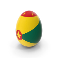 Grenada Country Flag On Egg PNG & PSD Images
