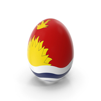 Kiribati Country Flag On Egg PNG & PSD Images