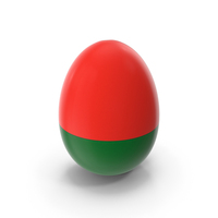 Madagascar Country Flag On Egg PNG & PSD Images
