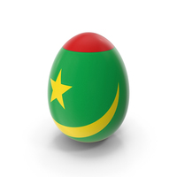 Mauritania Country Flag On Egg PNG & PSD Images