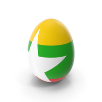 Myanmar Country Flag On Egg PNG & PSD Images