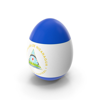 Nicaragua Country Flag On Egg PNG & PSD Images