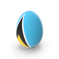 Saint Lucia Country Flag On Egg PNG & PSD Images