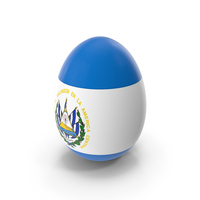 Salvador Country Flag On Egg PNG & PSD Images