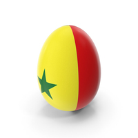 Senegal Country Flag On Egg PNG & PSD Images