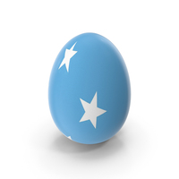 States of Micronesia Country Flag On Egg PNG & PSD Images