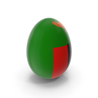 Zambia Country Flag On Egg PNG & PSD Images