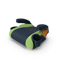 Child Car Seat Without Backrest Green PNG & PSD Images