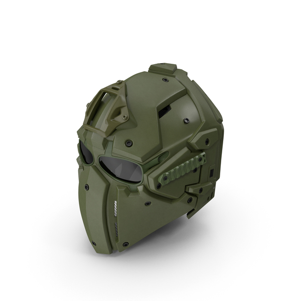 Green Full Face Bicycle Tactical Helmet PNG & PSD Images