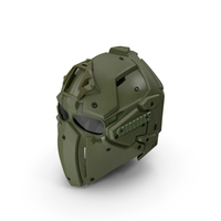Green Full Face Bicycle Tactical Helmet PNG & PSD Images