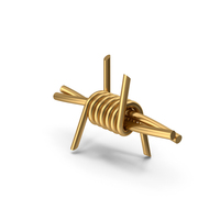 Gold Barbed Wire PNG & PSD Images