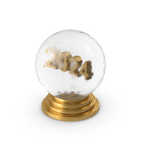 Gold Ice Globe 2024 PNG & PSD Images