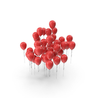 Large Group Of Red Balloons PNG & PSD Images