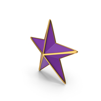 Purple Star With Gold Frame PNG & PSD Images