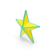 Yellow Star With Blue Glass Frame PNG & PSD Images
