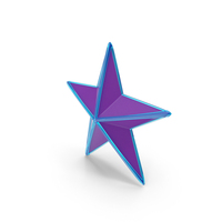 Purple Star With Blue Glass Frame PNG & PSD Images