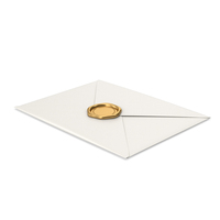 Sealed Letter Envelope With Gold Stamp PNG & PSD Images