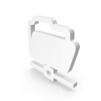 White Connection Folder Icon PNG & PSD Images