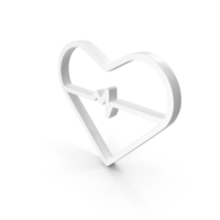 White Medical Heart Icon PNG & PSD Images