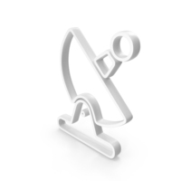 White Satellite Antenna Outline Icon PNG & PSD Images