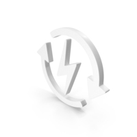White Renewable Energy Refresh Icon PNG & PSD Images