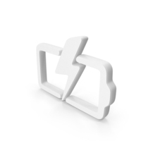 White Battery Charging Symbol PNG & PSD Images