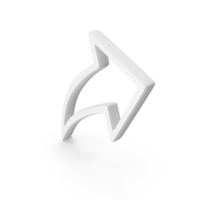 White Forward Arrow Symbol PNG & PSD Images