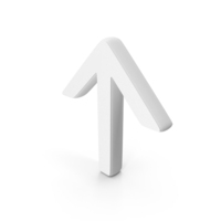 White Go Up Navigation Arrow Symbol PNG & PSD Images