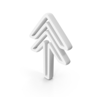 White Up Navigation Arrow Outline Symbol PNG & PSD Images