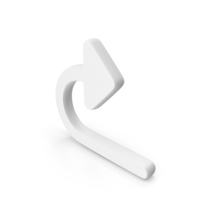 White Revert Arrow Symbol PNG & PSD Images