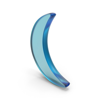 Glass Crescent Moon Symbol PNG & PSD Images