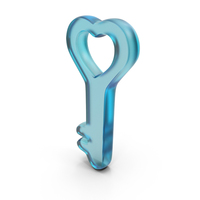 Glass Heart Key Symbol PNG & PSD Images