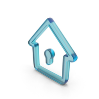 Glass House Lock Symbol PNG & PSD Images